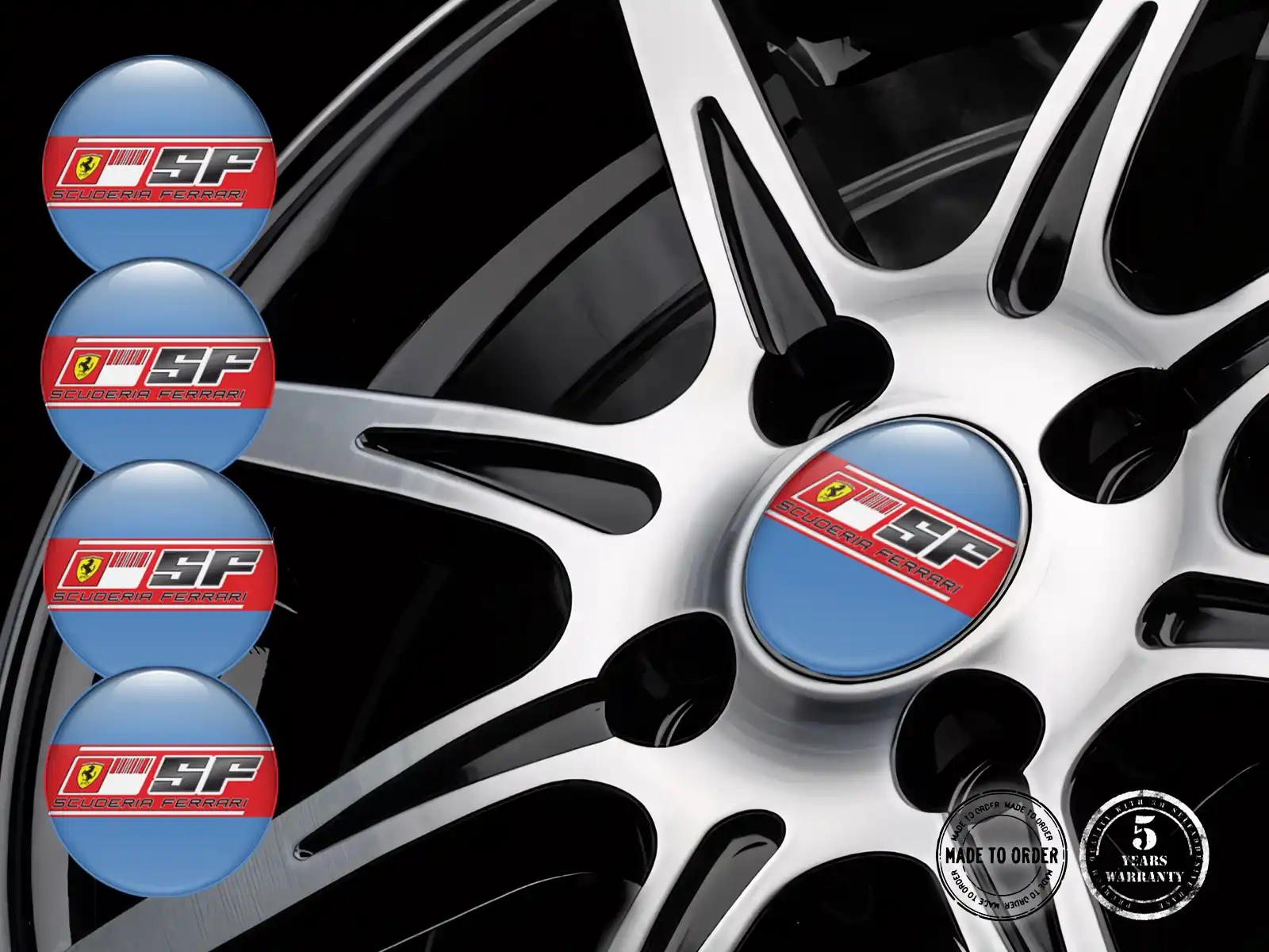 Ford Pegatina de Rueda Logo Diseño de Resina Bombada
